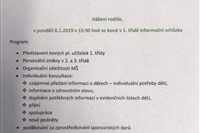 Pozvánka na informační schůzku. 